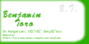 benjamin toro business card